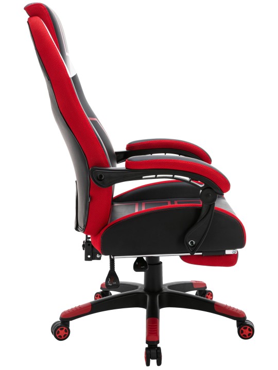 Työtuoli Clovis keinonahkaa, musta/punainen