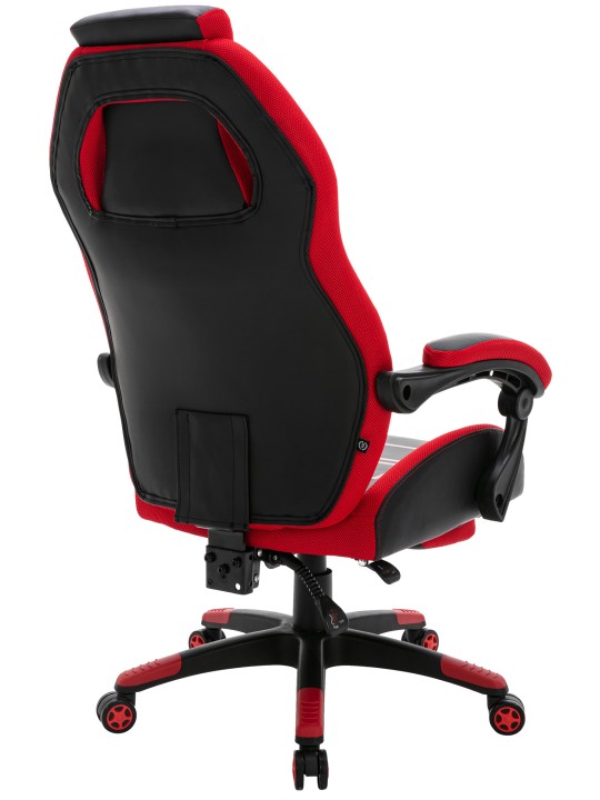 Työtuoli Clovis keinonahkaa, musta/punainen