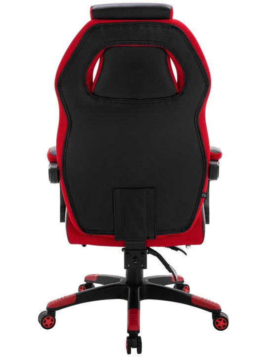 Työtuoli Clovis keinonahkaa, musta/punainen