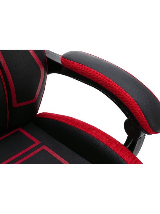 Työtuoli Clovis keinonahkaa, musta/punainen