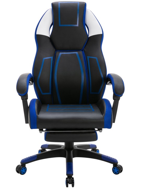 Työtuoli Clovis keinonahkaa, musta/sininen