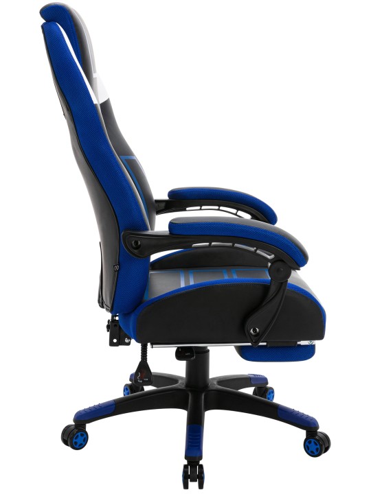 Työtuoli Clovis keinonahkaa, musta/sininen