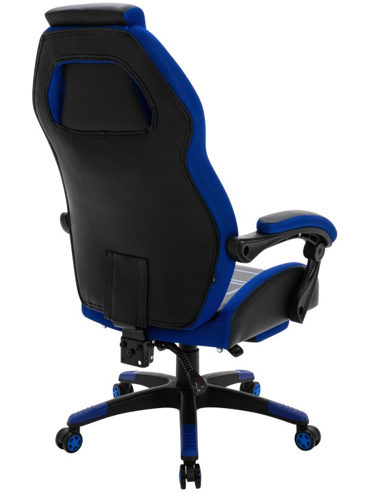 Työtuoli Clovis keinonahkaa, musta/sininen