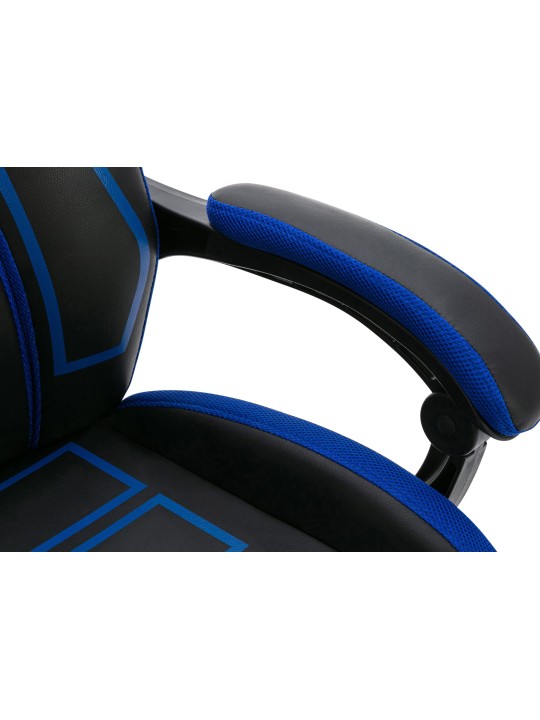 Työtuoli Clovis keinonahkaa, musta/sininen