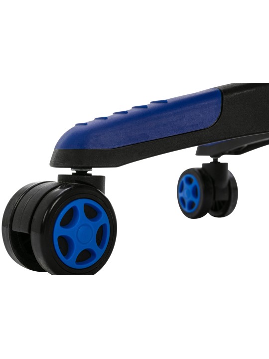 Työtuoli Clovis keinonahkaa, musta/sininen