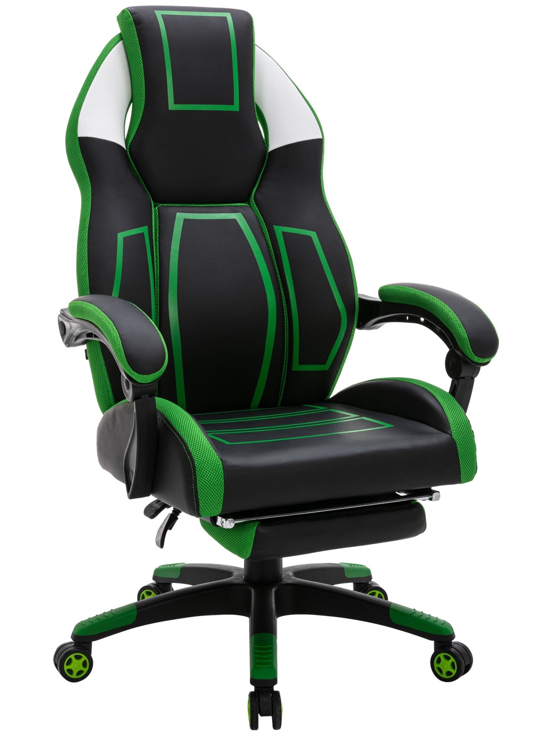 Työtuoli Clovis keinonahkaa, musta/vihreä