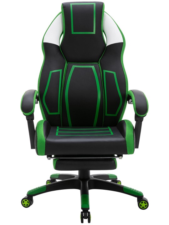 Työtuoli Clovis keinonahkaa, musta/vihreä