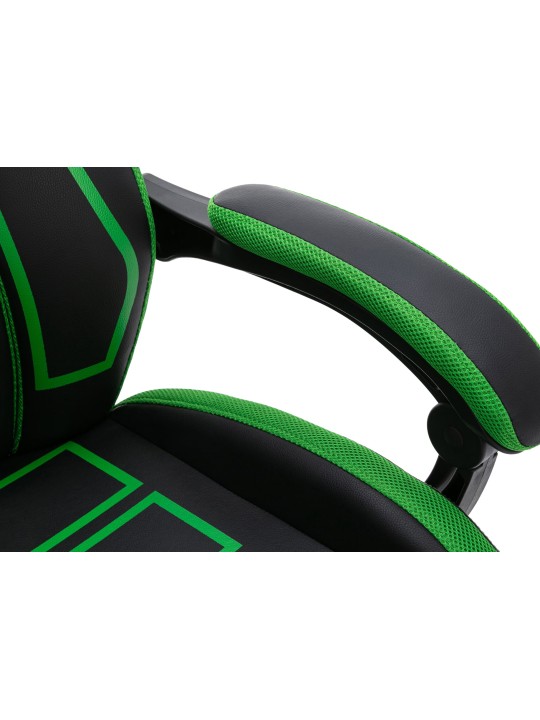 Työtuoli Clovis keinonahkaa, musta/vihreä