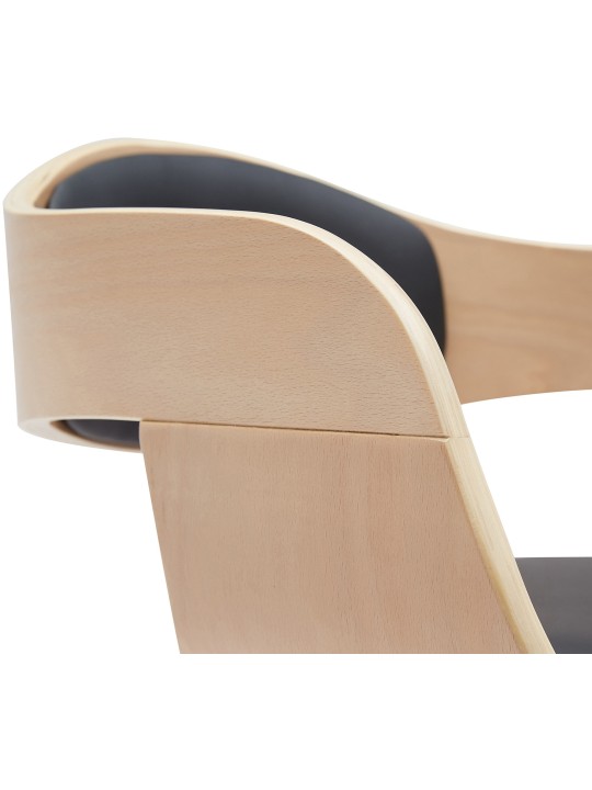 Baarijakkara Kingston B keinonahka, luonnonvärinen/musta