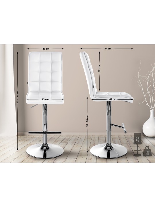 Baarijakkara Peking V2 tekonahka kromi, valkoinen