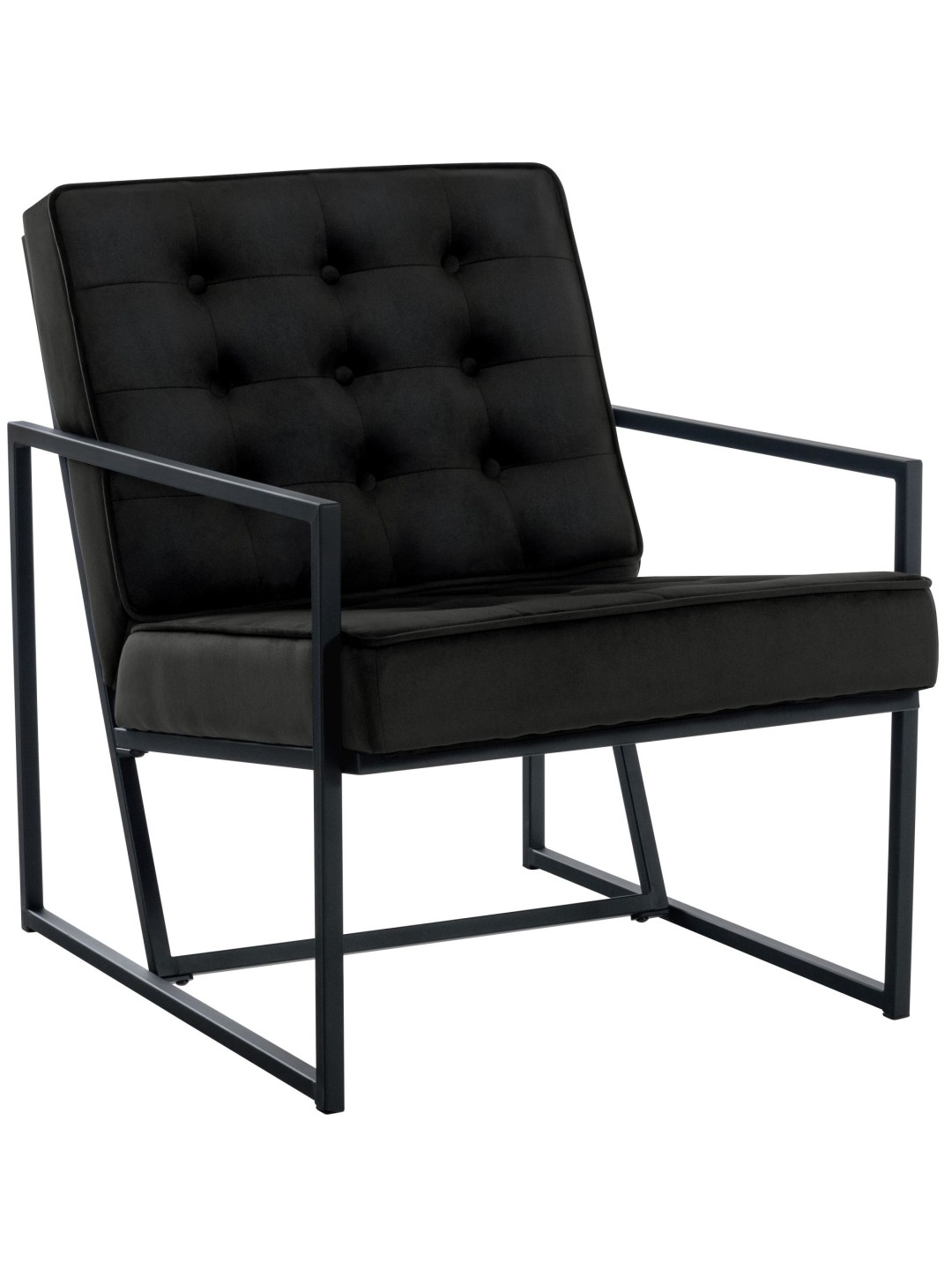 Lounger Avon samettia, musta