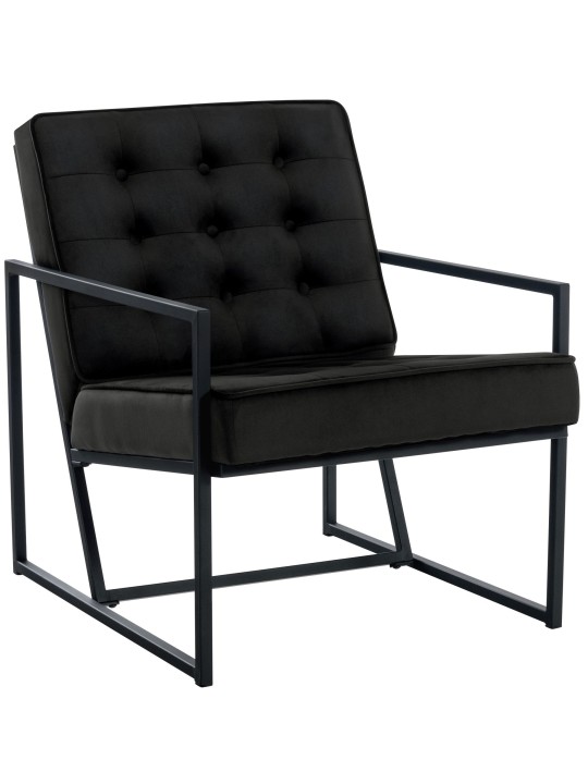 Lounger Avon samettia, musta