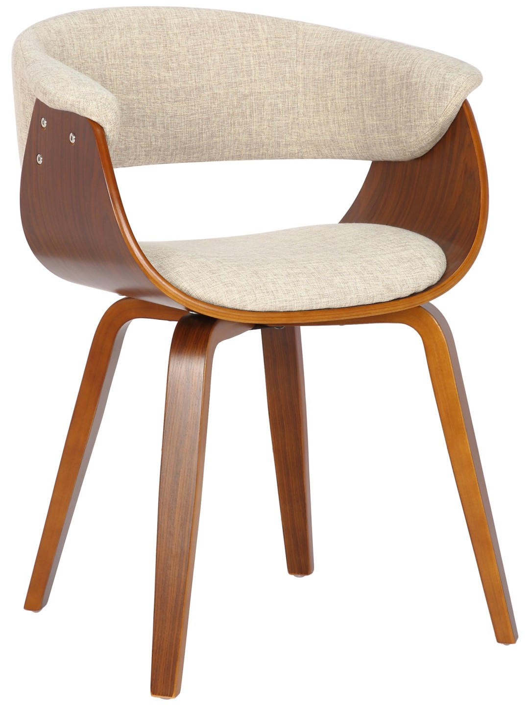 Tuoli Bruce kangas pähkinä, kermanvärinen