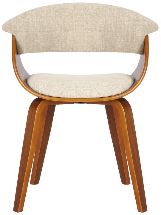 Tuoli Bruce kangas pähkinä, kermanvärinen