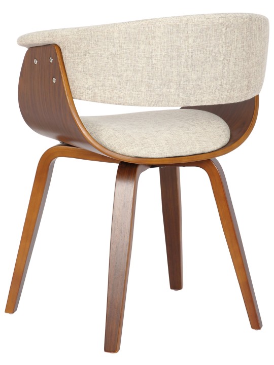 Tuoli Bruce kangas pähkinä, kermanvärinen