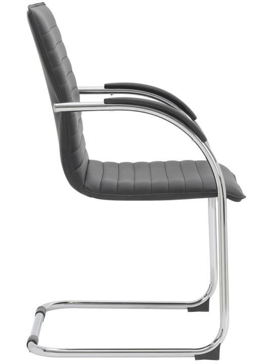 2 vierailijatuolin setti Tira keinonahkaa, musta