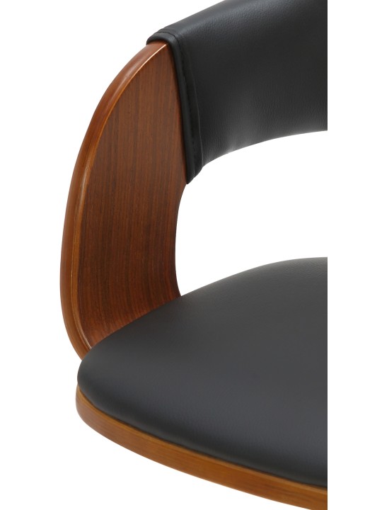 Baarijakkara Nilse keinonahkaa, pähkinä/musta