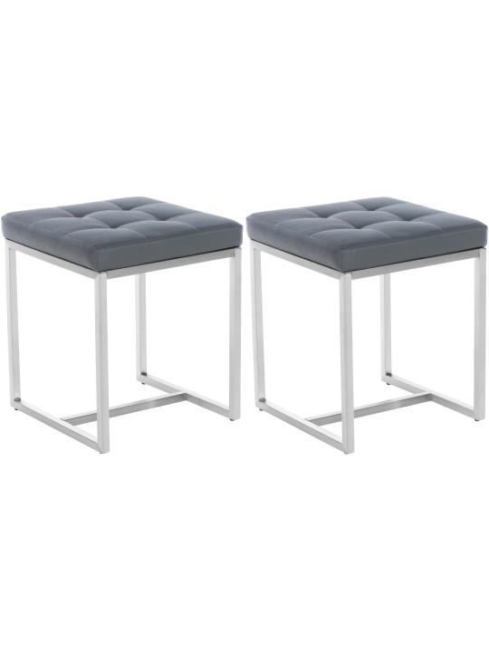 2 jakkaran setti Barci, harmaa