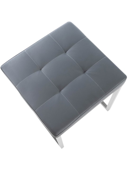 2 jakkaran setti Barci, harmaa