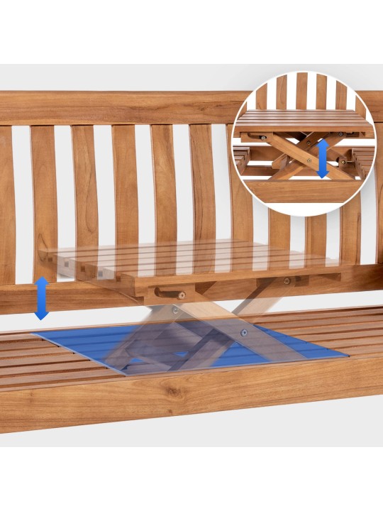 Tiikkipenkki Orlando 150 cm, tiikki