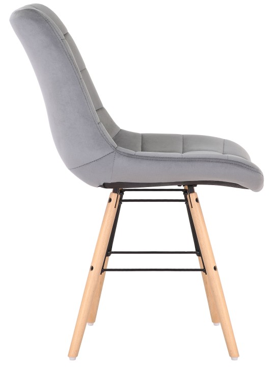 2 tuolin setti Leni velvet, harmaa