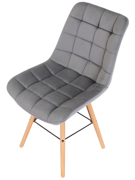 2 tuolin setti Leni velvet, harmaa