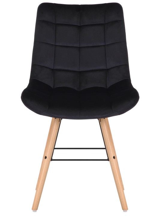 2 tuolin setti Leni velvet, musta