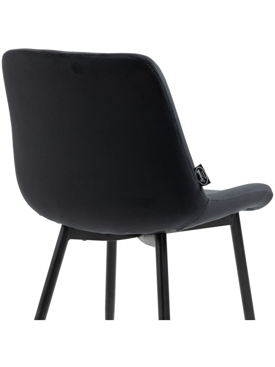 Sarja 4 ruokasalin tuolia Victoria velvet, musta