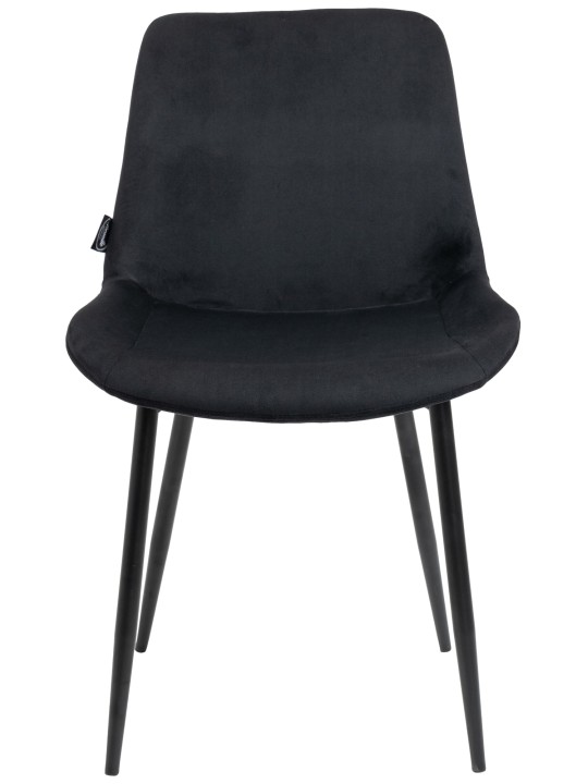 Sarja 2 ruokapöydän tuolia Victoria velvet, musta