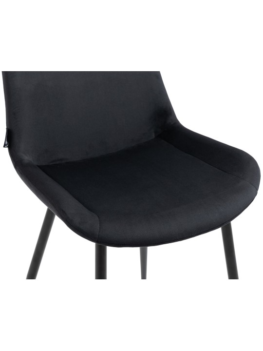 Sarja 2 ruokapöydän tuolia Victoria velvet, musta