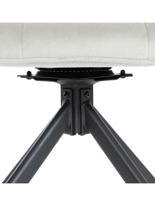 Westport samettituoli, kermanvärinen