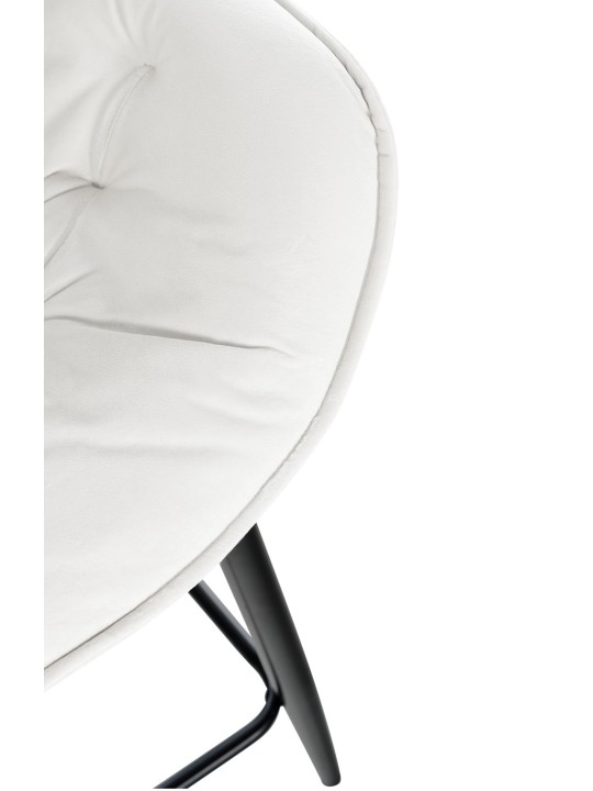 2 baarituolia Gibson 76 velvet, kermanvalkoinen