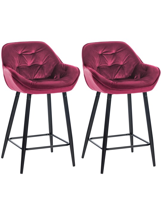 2 baarituolia Gibson 76 velvet, liila