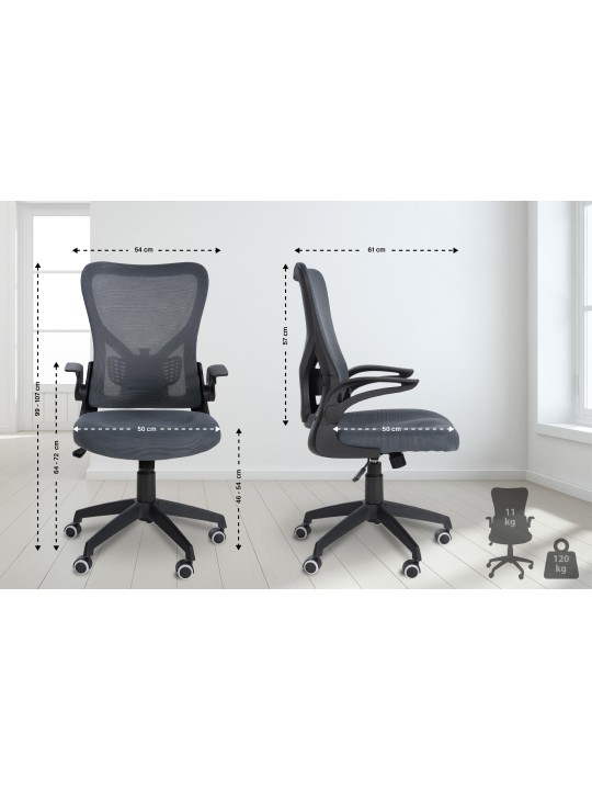 Hudson työtuoli, harmaa