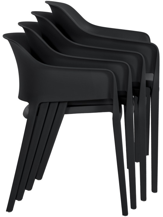 Puebla pinottava tuoli, musta