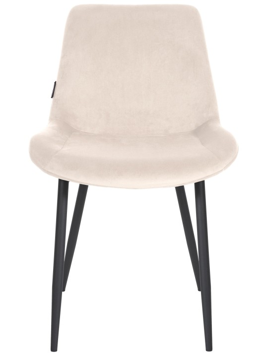 Victoria samettinen ruokapöydän tuoli, kermanvärinen