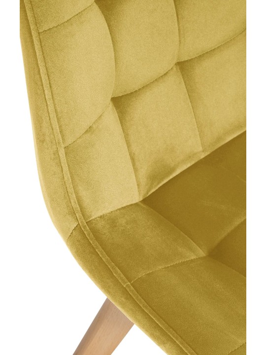 Brook samettituoli, keltainen
