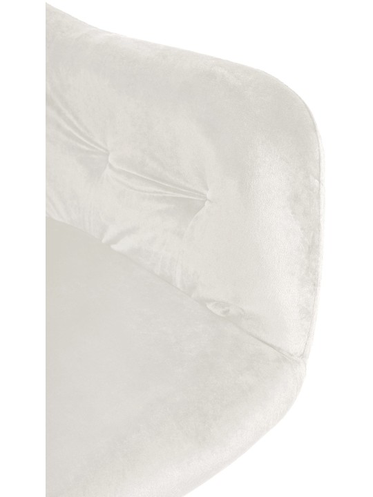 Stanley samettinen ruokapöydän tuoli, kermanvärinen