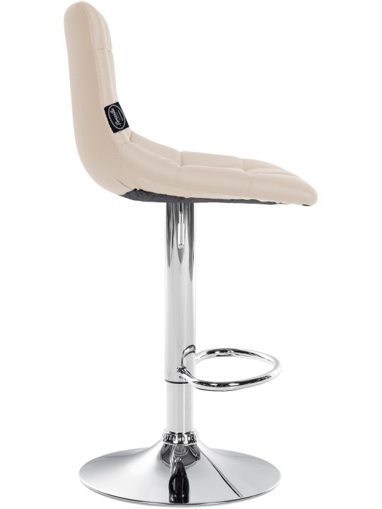 2 baarituolisarja Jerry keinonahka kromi, kermanvärinen