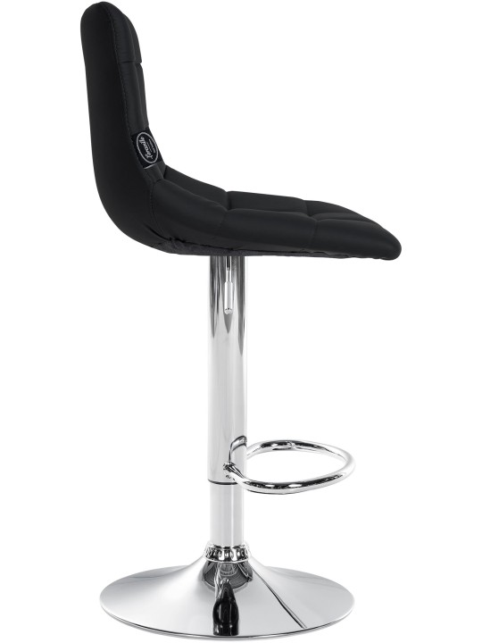 2 baarituolisarja Jerry keinonahka kromi, musta