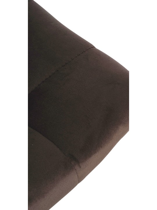 2 baarituolia Jerry velvet kromi, ruskea