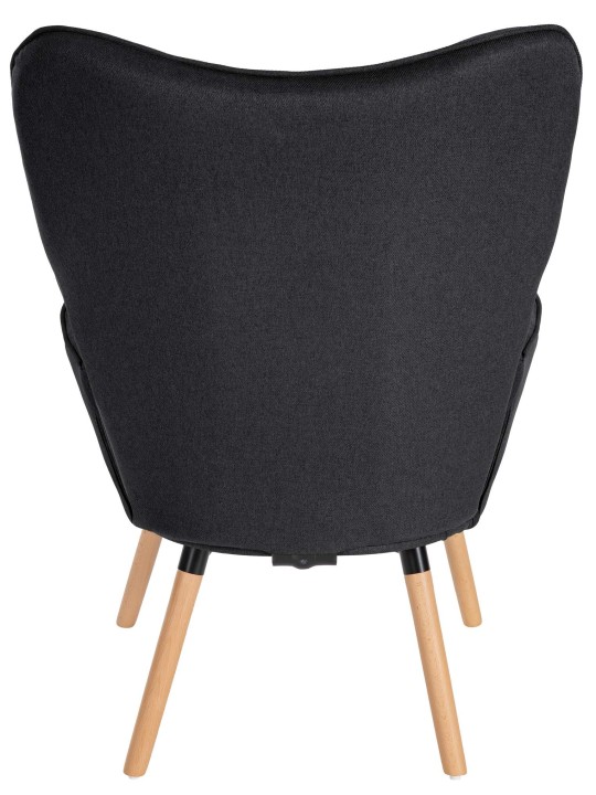 Nojatuoli Garding kangasta, musta