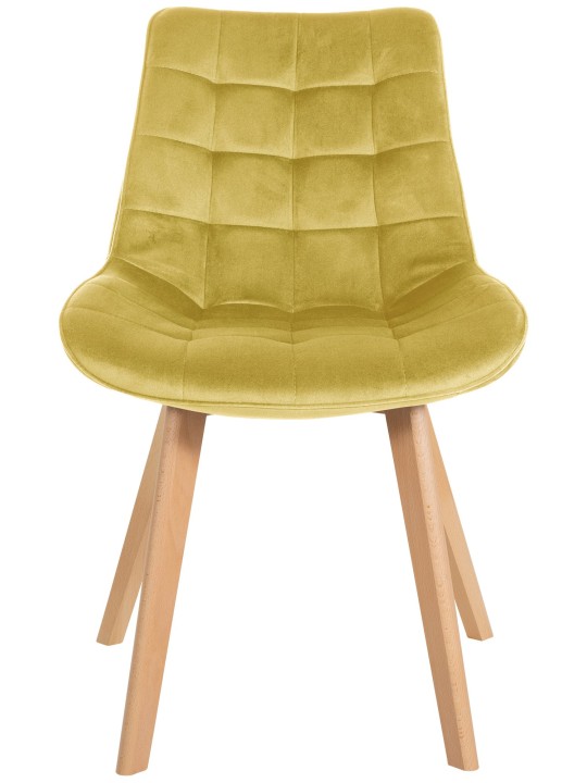 2 tuolin setti Brook velvet, keltainen