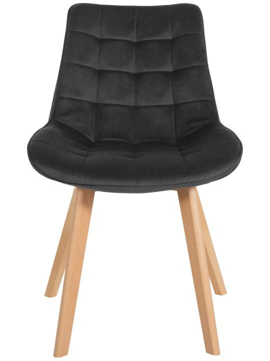 2 tuolin setti Brook velvet, musta