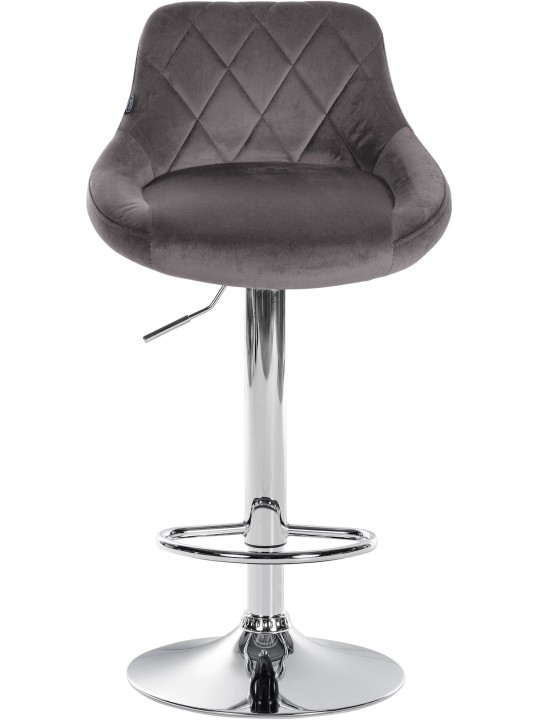 2 baarijakkaran sarja Lazio samettikromi, harmaa