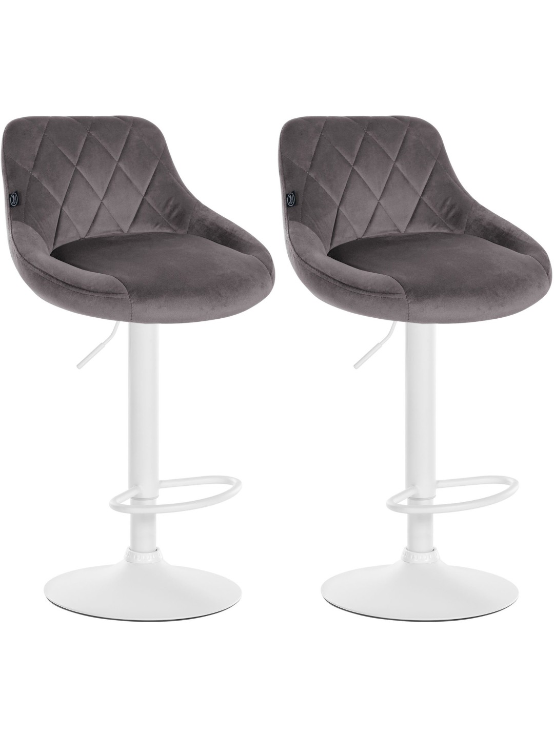 2 baarijakkaran setti Lazio velvet, harmaa