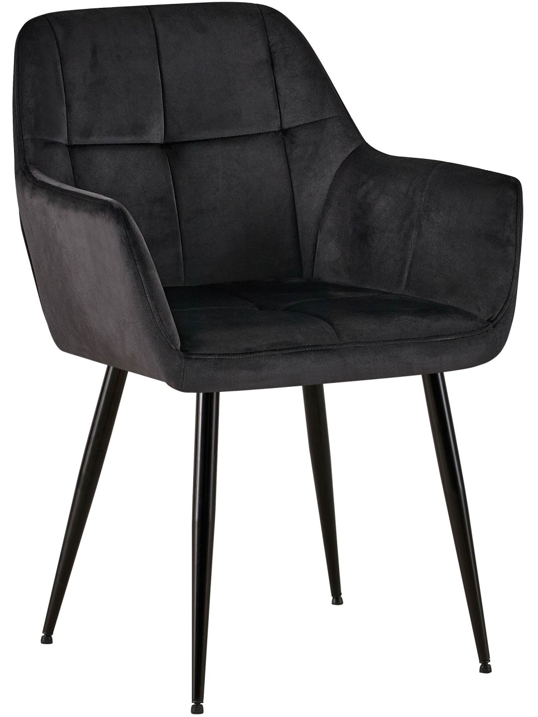 Emia samettivierastuoli, musta