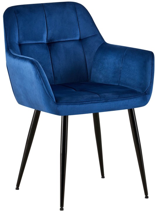 Emia samettivierastuoli, sininen Emia samettivierastuoli, sininen