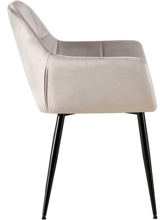 Emia samettivierastuoli, vaaleanharmaa