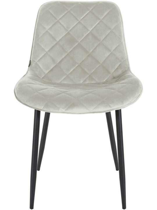 4 tuolin setti Springs Velvet, kermanvärinen